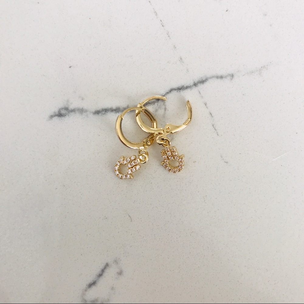 Hamsa Hand Gold Earrings
